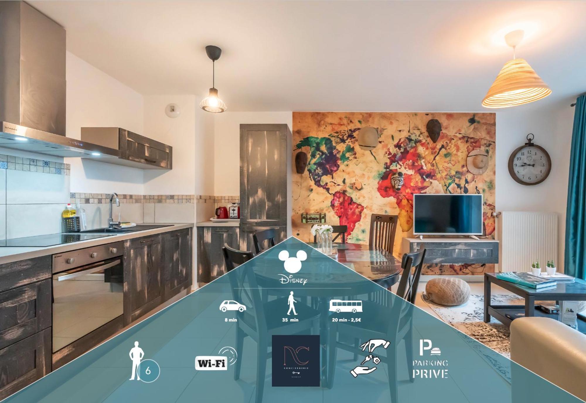 *Disneyland-Paris* 6Pers, Netflix, Wifi, Parking Montévrain Exteriör bild